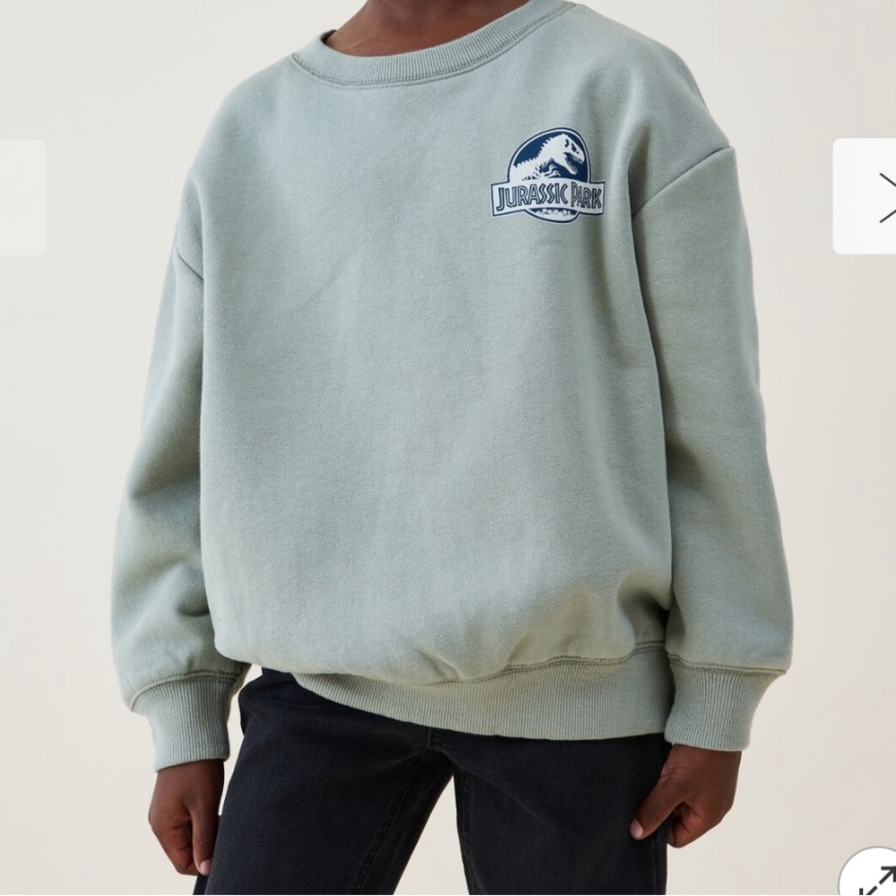 Cotton on kids boys jurassic dinosaur print License Crew Neck sweatshirt